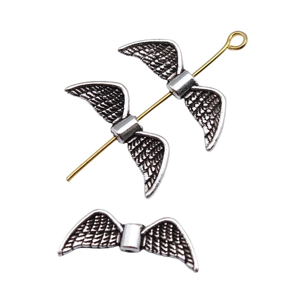 Angel Wing Beads Spacer Small Hole Butterfly Charms For Spiritual Jewelry