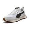 Puma Rider FV Textile, Split Cow Leather, Artificial Leather Abrasion Resistant Low Top Casual Shoes Unisex White Gray 391925-09