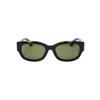 Gucci 3D Webbing Plate Frame Rectangular Sunglasses Women's Tortoiseshell