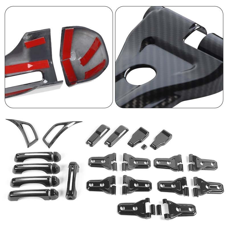 ABS Car Leaf Panel Air Vent  Decoration Tailgate Glass Hinge Tailgate Handle Shell Cover For Jeep Wrangler JL 2018 Up 4-Door  Exterior Accessories