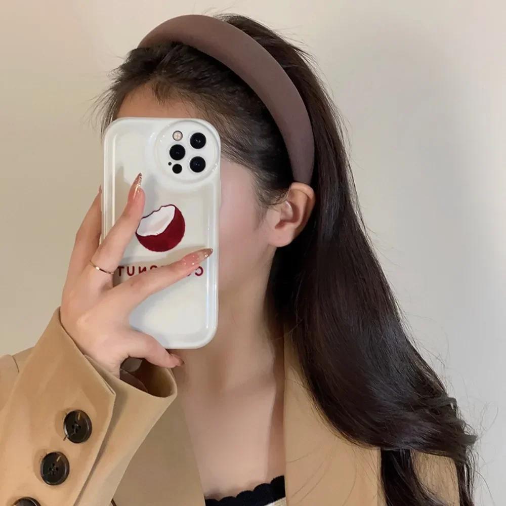 New Solid Color Thick Sponge Hairband Women's Girls Elegant Head Band Makeup Face Wash Hair Hoop Fashion Hair Accessories