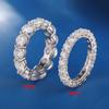 5mm D Color Moissanite Row Ring 925 Silver Diamond Wedding Band Rings For Women Certified Fine Jewelry Gift Houtros