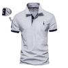 Trend Hub Embroidery 35% Cotton Polo Shirts for Men Casual Solid Color Slim Fit Mens Polos New Fashion Men Clothing