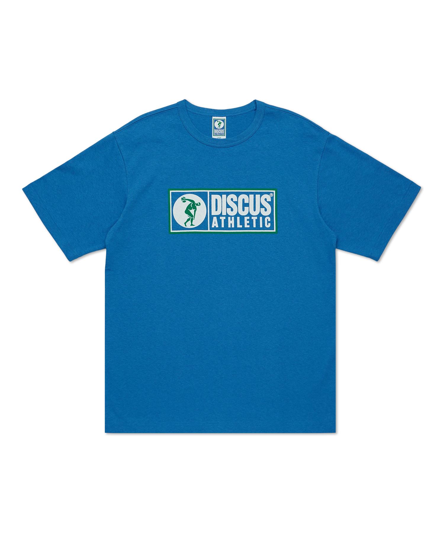Discuss Athletic Super Heavyweight Regular Fit Box Logo T-Shirt Blue Blue/M