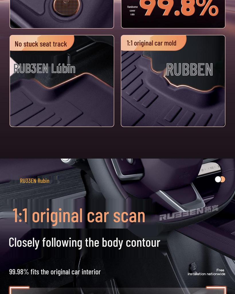 Custom TPE Floor and Trunk Mats for Leapmotor C10 - Interior Modification Accessories