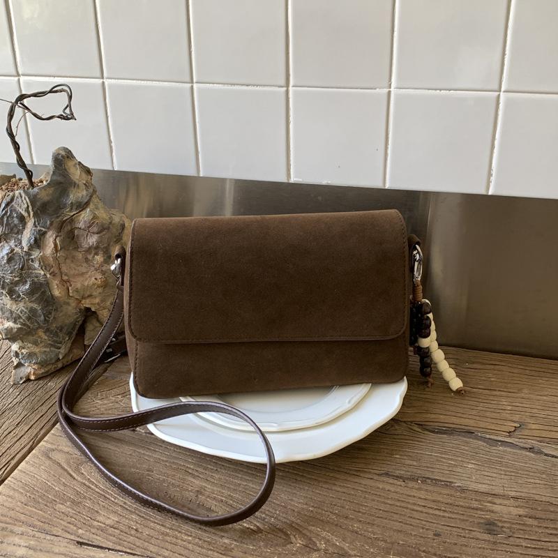 Französischer Stil Textur Kleine Quadratische Taschen Damen Herbst Retro Kunstwildleder Vielseitige Umhängetasche 2026 Temperament Dame Handtaschen