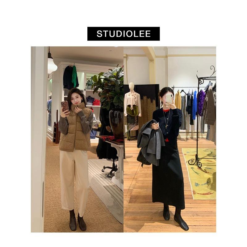 Verze z ovčí kůže z hroznové ma s vnitřním zvýšením výšky o 3 cm boční zip tenké kozačky elastické kozačky dámské s plochou podrážkou retro krátké kozačky