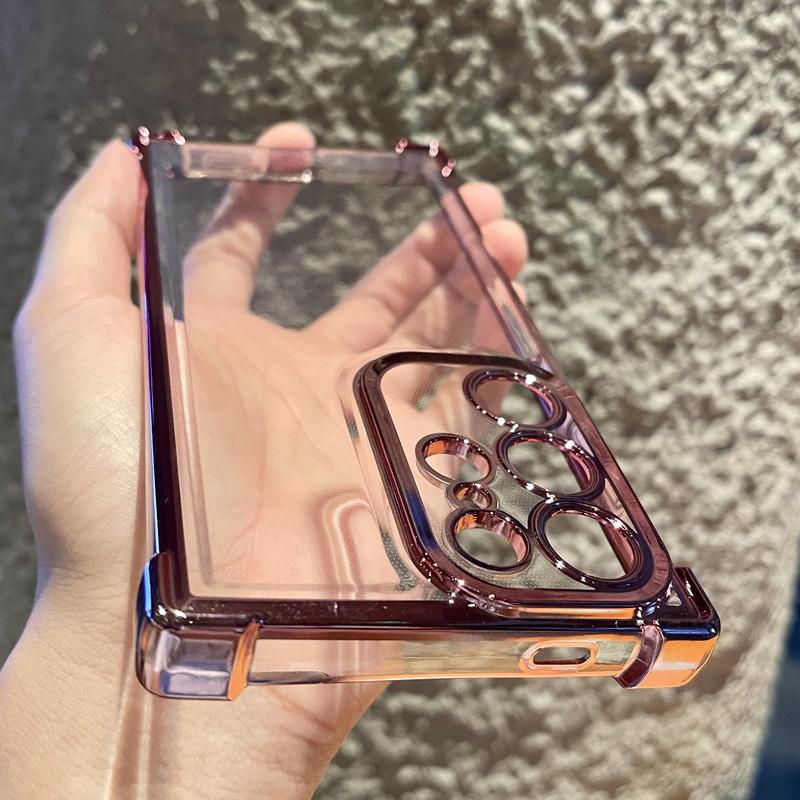 

Чехол с защитой от падения с четырех сторон для Samsung S25 S24 S22 Ultra S23 S21 Fe A55 A54 A53 A35 A15, квадратный противоударный чехол для объектива Samsung A54 5G