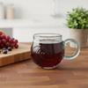 Glass Drinking Cups Wave Ergonomic Grip Reusable Sea Glass Coffee Mug Drinking Cups For Tea Milk Water Beverage Wine Hot Cold