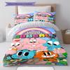L'incredibile mondo di Gumball Cartone Animato Fantasia Decorazione Casa Regalo di Compleanno ( 1 copripiumino + 2 federe, senza imbottitura),merchandising per fan.
