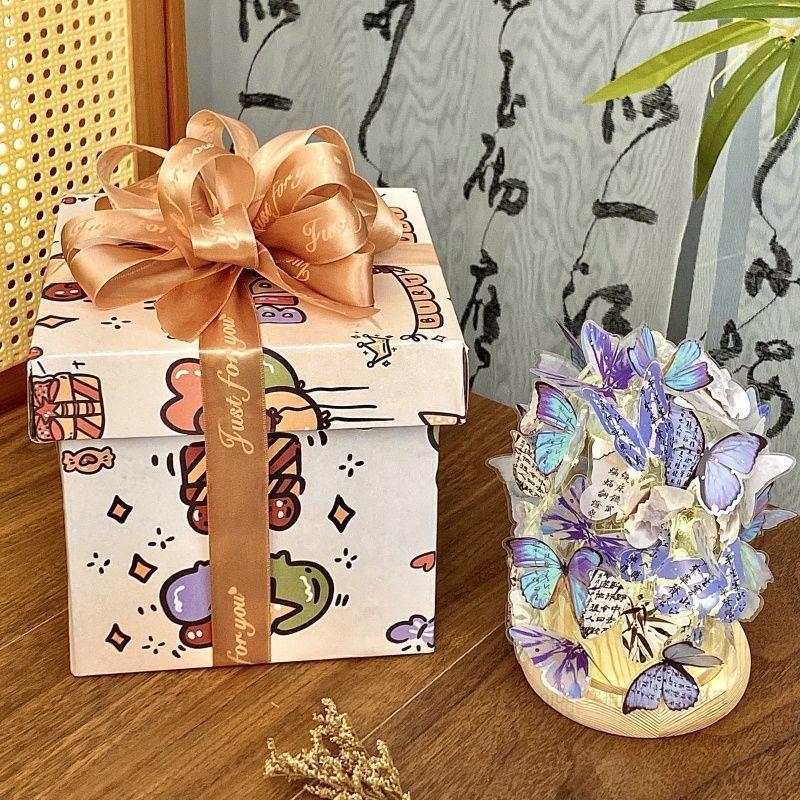 Romantic Qixi Butterfly Lamp Gift Set for Girls & Couples: Decor & Birthday Surprise