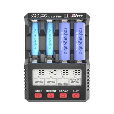 Hitec Şarj Cihazı X4 Advanced Mini II Siyah Japon AA ve AAA Pilleri Şarj Eder Mini 44324 AA/AAA (Orijinal Ürün) - - 4WD/Mini-Z - Yeni Başlayan Dostu -