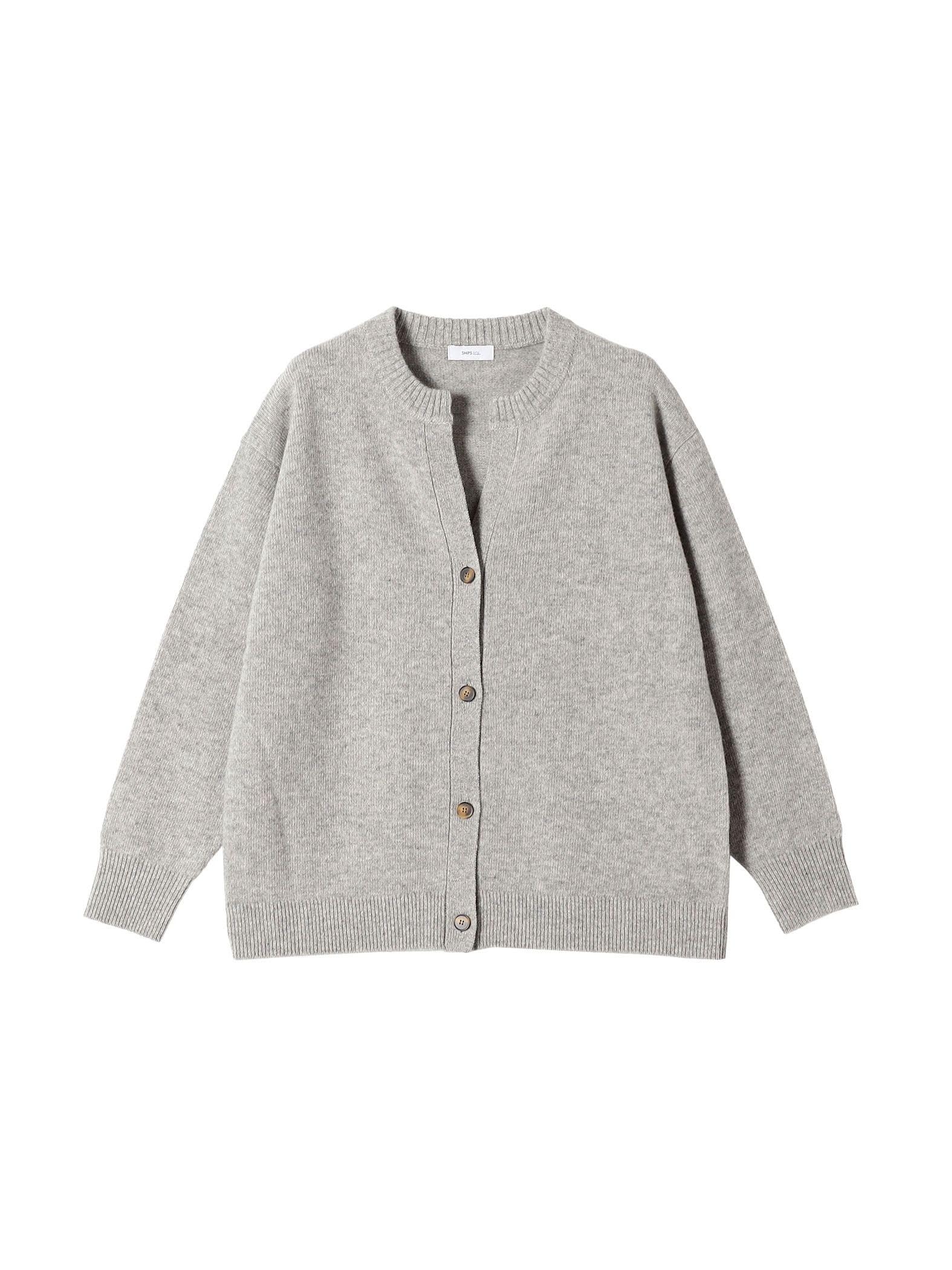 

Ships Any AQUA Cashmere Mix Skipper Cardigan (726260031), Hand Washable, Light Gray, One Size