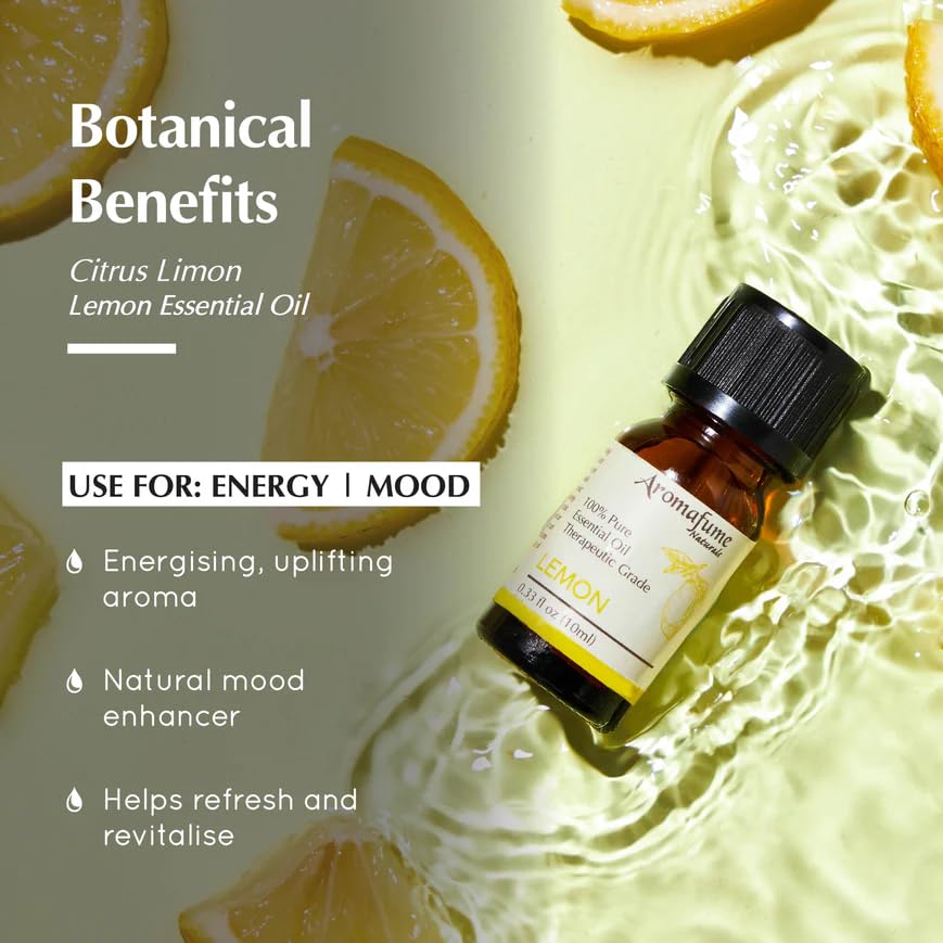 Lemon Essential Oil 10ml | 100% Therapeutic Grade by Aromafume