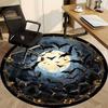 1pc Bat Moon Night Print Chair Carpet for Office Non-Slip Mat for Office - Decorative Floor Mat  Yy251030211