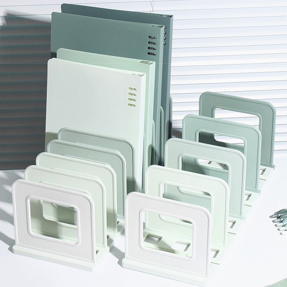 Non-slip Detachable Bookends Adjustable Vertical Book Holder Simple Book Display Rack  Office