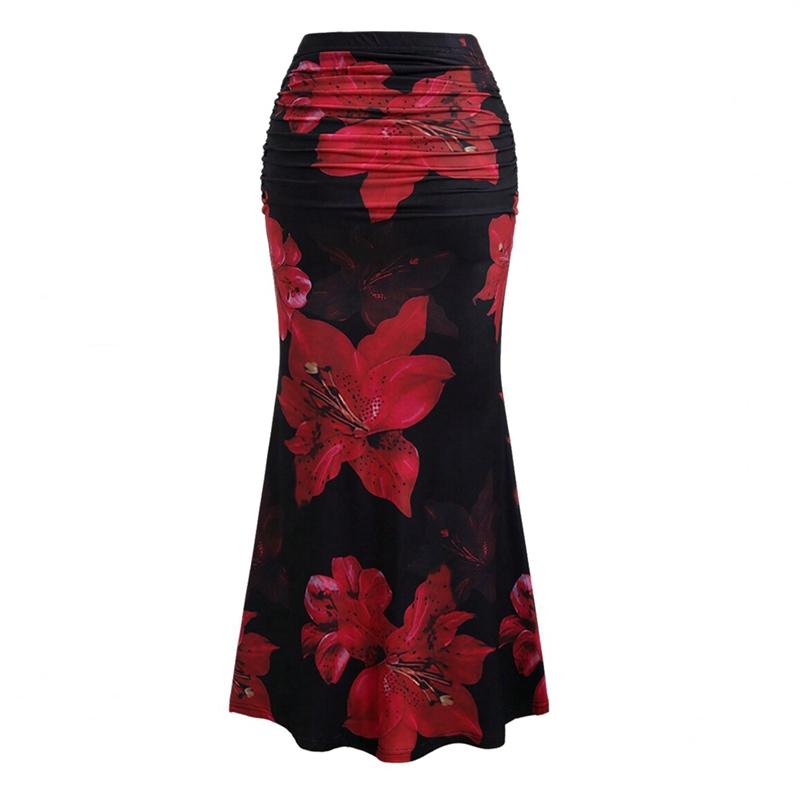 Damska spódnica w kwiatowy wzór Spódnica wyszczuplająca