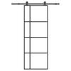 Vidaxl Sliding Door With Hardware, Esg Glass And Aluminium, 76X205 Cm