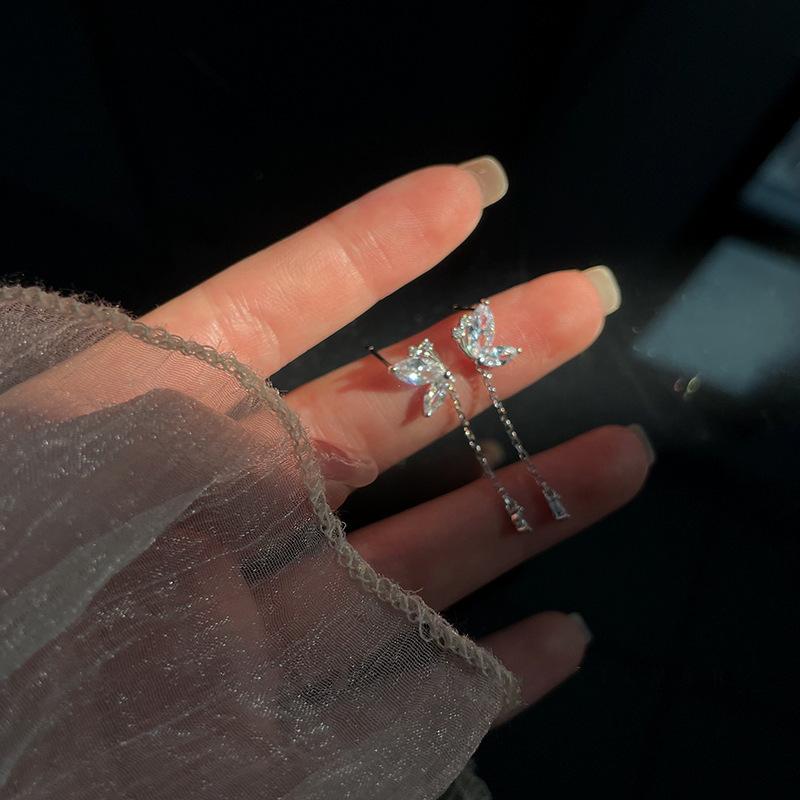 

Серьги-кисточки Бабочки из стерлингового серебра 925 пробы для женщин - Элегантные летние пусеты Shenzhen