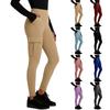 Women's Fashion Yoga Pants Breathable Hip Button Pocket Bare Feeling Slim Tight Leggings