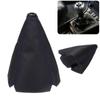 Universal 16mm PU Leather Car Gear Shift Collars Carbon Fiber Auto Car Manual Stick Shifter Knob Gear Shift Boot Cover Gaiter