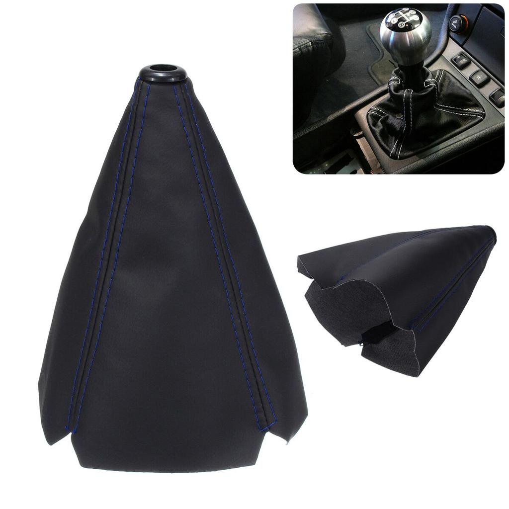 Universal 16mm PU Leather Car Gear Shift Collars Carbon Fiber Auto Car Manual Stick Shifter Knob Gear Shift Boot Cover Gaiter