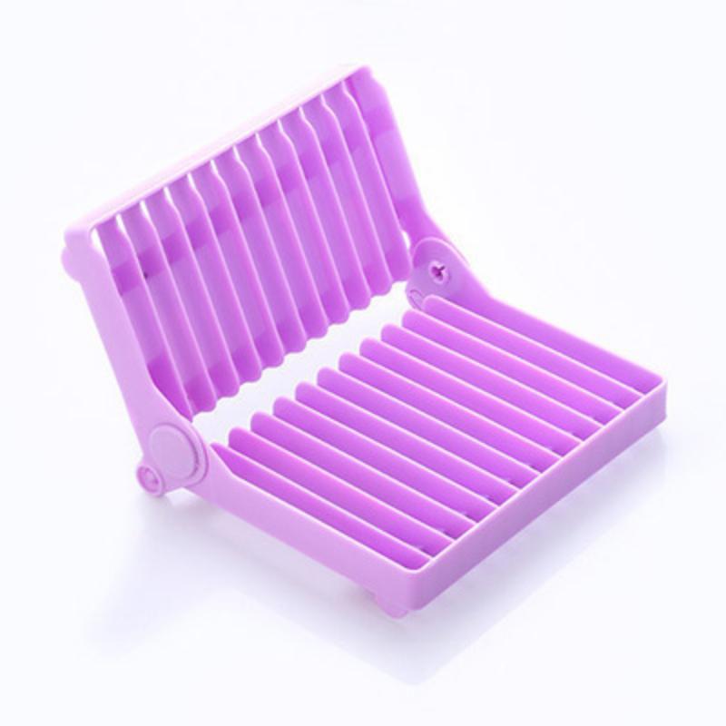 Foldable Dish Drainer Rack Easy to Assemble Kitchen Organizer Space Saving Plate Holder for Apartment