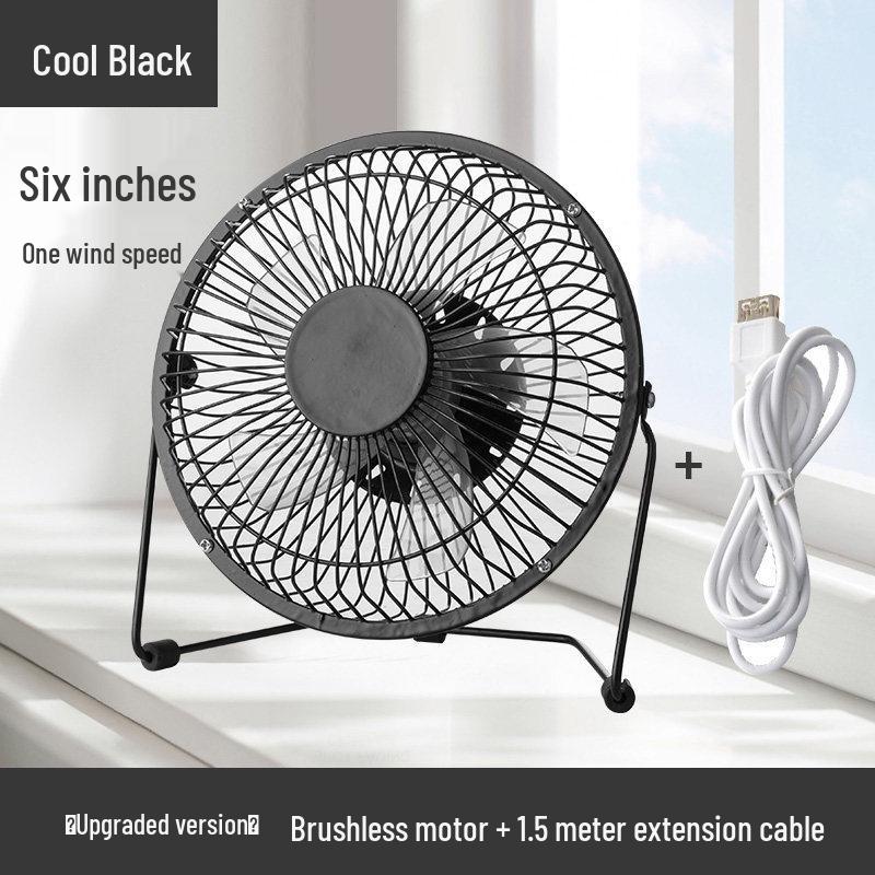 Compact USB Electric Fan for Home, Office, and Dorm - Available In 4, 6, or 8 Inches