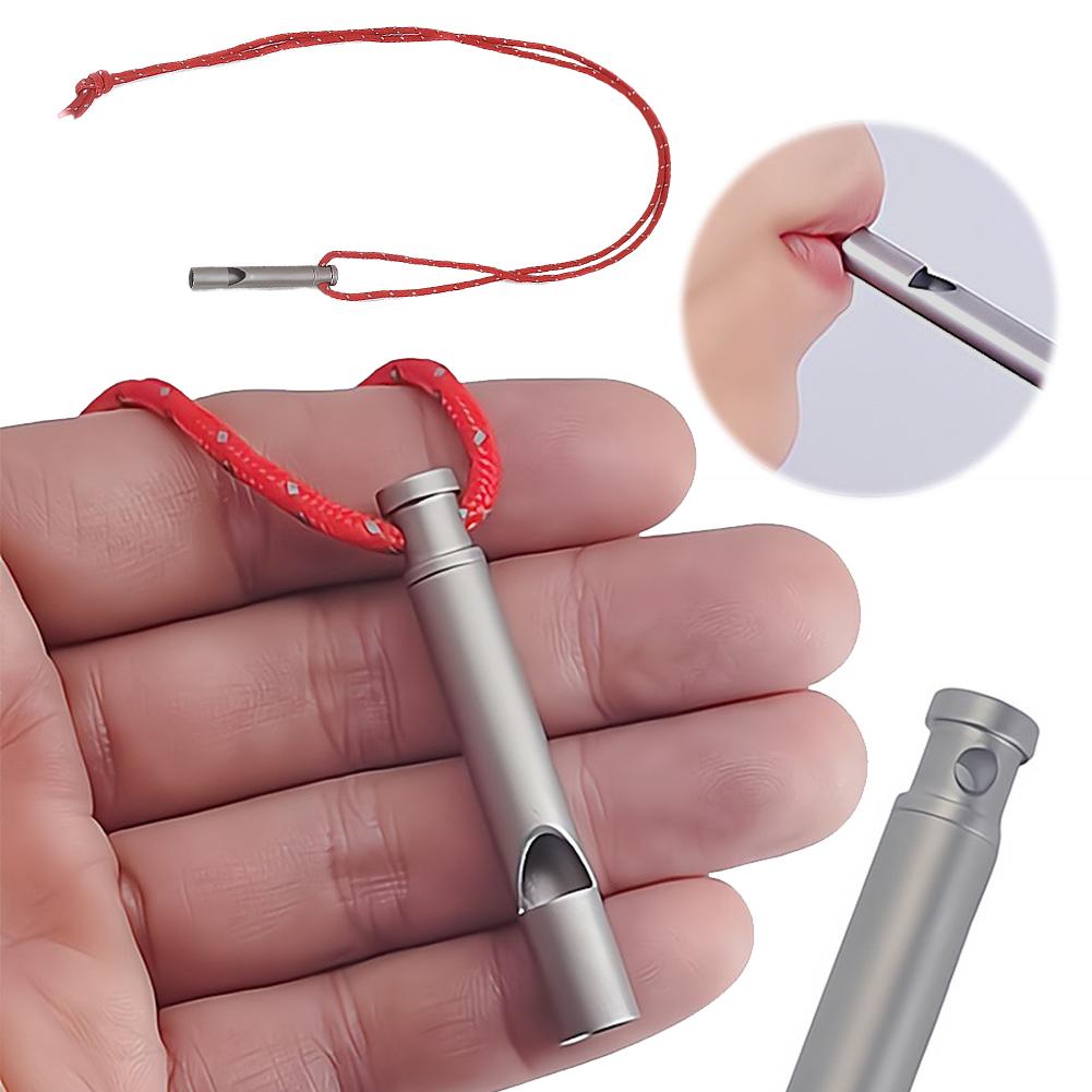 

Titanium Whistle Ultralight Emergency Whistle Loud Safety Survival Whistle with Lanyard Outdoor Camping Hiking Whistle China Mainland