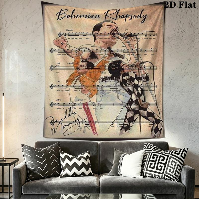 Bohemian Rhapsody Tapestry Music'S Timeless Elegy Tapestry Wallmounted Background Cloth Wall Decoration Atmospheric Background Cloth
