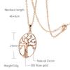 Rose Gold Color Lucky Tree Pendant Necklace For Women Natural Zircon Pendant For Woman Vintage Daily Fine Jewelry