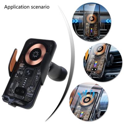 Chargeur sans fil pour voiture 66W Support de téléphone automatique pour voiture pour la plupart des appareils mobiles Station de charge rapide