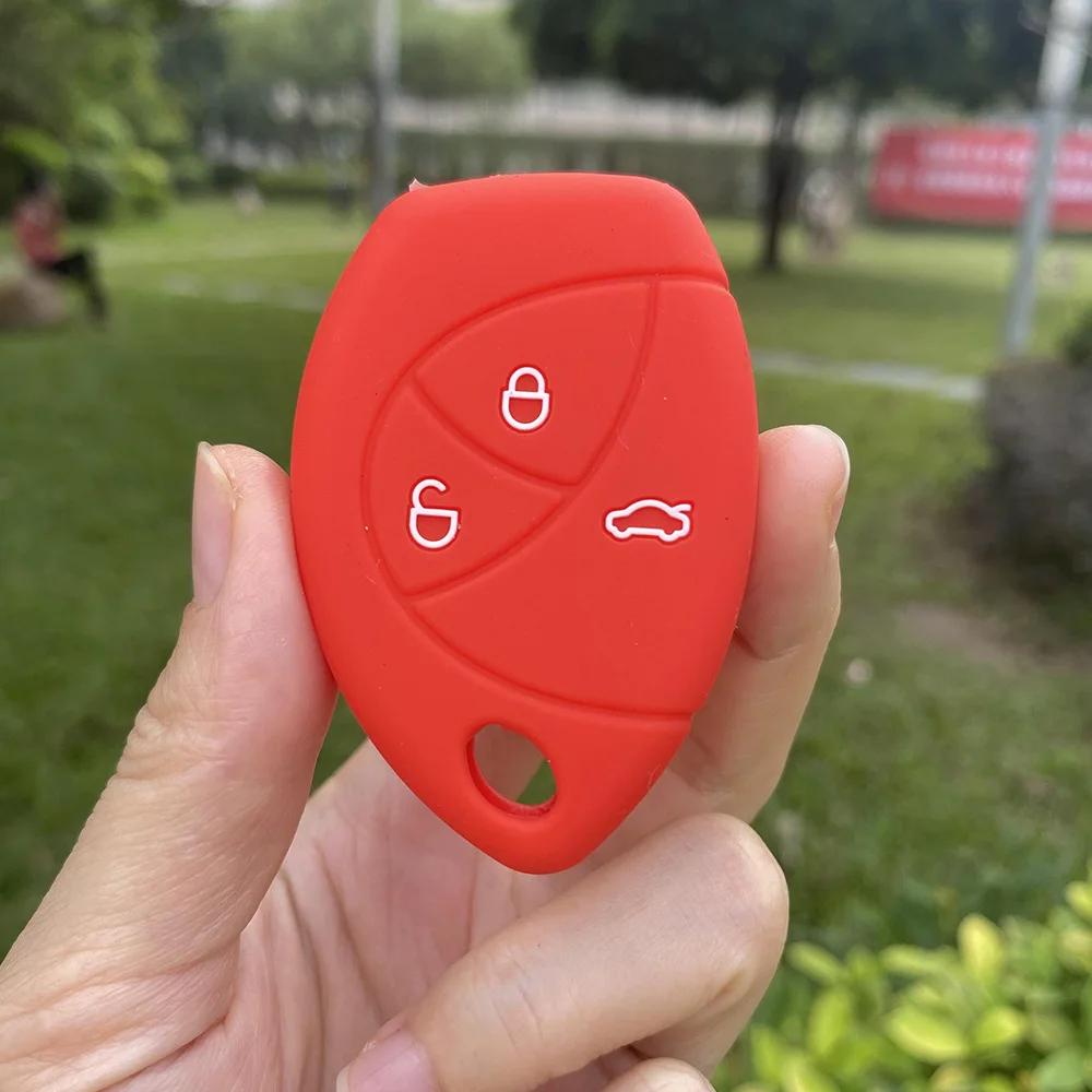 2 3 Buttons Silicone Car key cover Shell for Toyota Malaysia Truguard VG Alarm Cobra for Renault Logan Remote key Accessories
