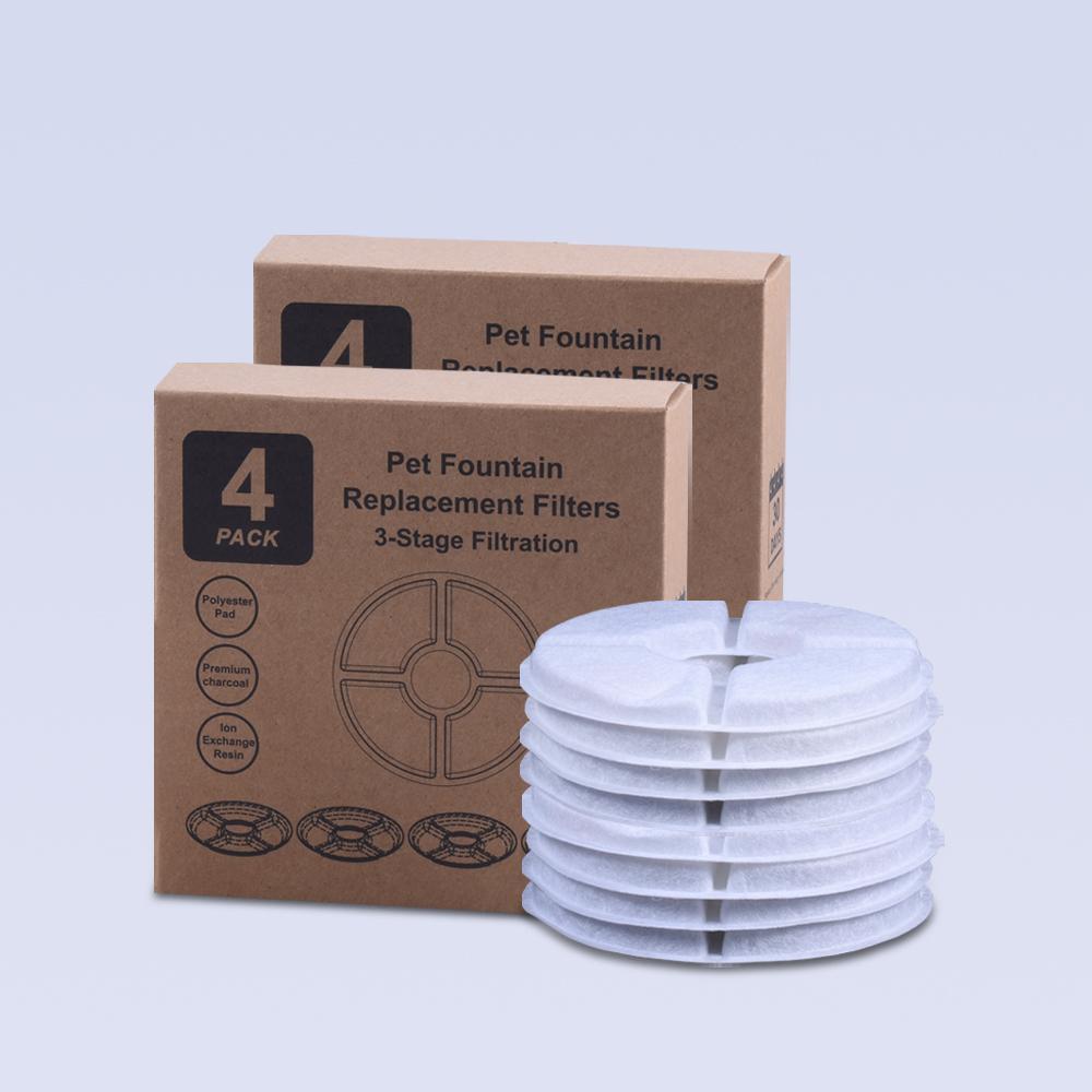 Ersatz-Aktivkohlefilter für Katzenwasser-Trinkbrunnen, ersetzte Filter, Blume für Haustierhund, runder Brunnenspender