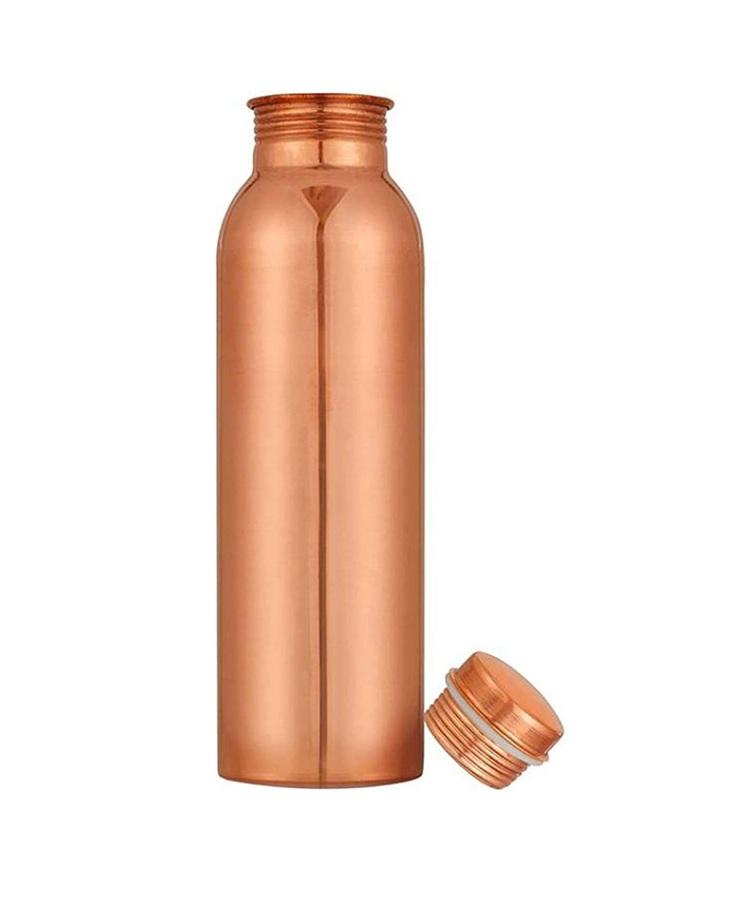 TreegoArt Copper Water Bottle 100% Pure Copper Water Bottle Leak Proof & Rust Proof for Home, School And Office - 1000 Ml Pack Of 1