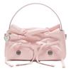 Mini Adjustable Detachable Shoulder Strap Bow Detail Shoulder Crossbody Handbag Women Handbags Light-Pink A10431-A5A