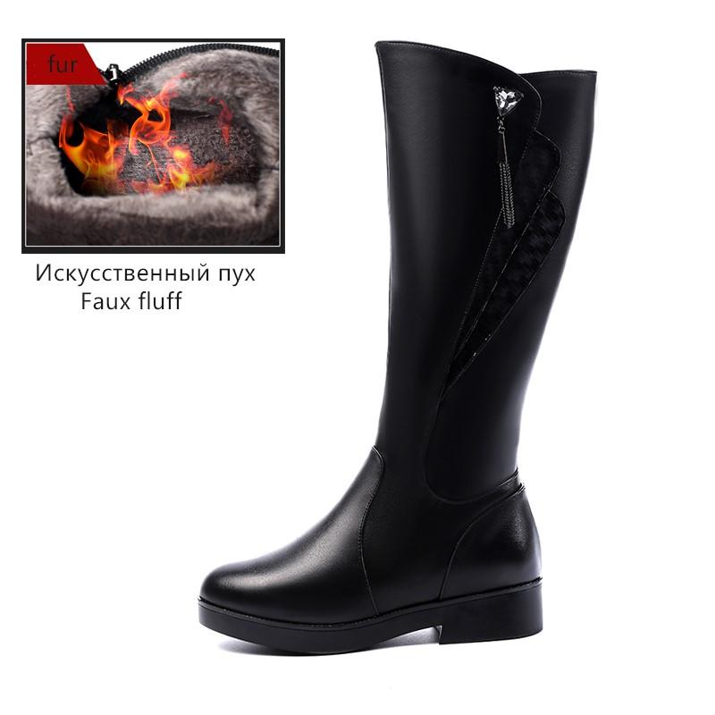 

Fashion AIYUQI Women Winter Boots 2025 New Genuine Leather Women Long Boots Anti Slip Large Size 41 42 43 Wool Warm Knight Boots Women 43