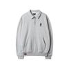 Men's Loose Fit Terry Fleece Pullover Sweatshirt with Zipper Collar