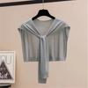 Ice Silk Thin Breathable Comfortable Shawl Versatile Solid Color Sunscreen Shoulder Pads Air Conditioner Knotted Shawl Knitting