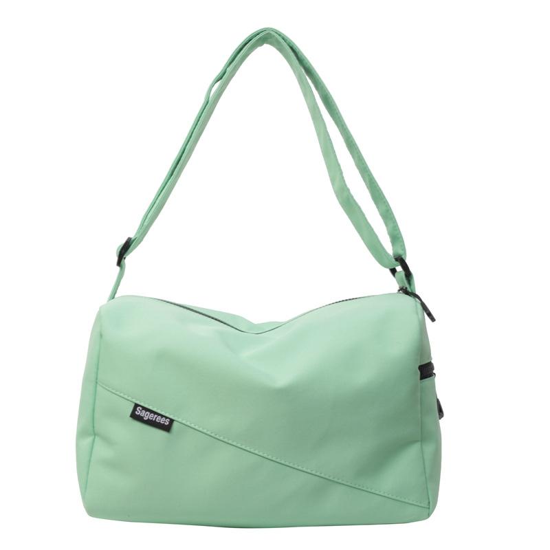 Sports casual lightweight outing bag women's class work clothingpure color shoulder bag large capacity casual travel crossbody bag