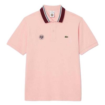 Mens Roland Garros Side Slits Relaxed Fit Short-Sleeved Polo Shirt