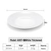White Melamine Round Plate - Imitation Porcelain Tableware, Shallow Buffet Dinnerware Dish.