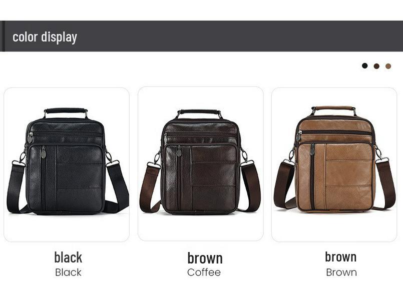 Herren Echtleder Vertikale Umhängetasche - Multifunktionale High-End Schultertasche für den lässigen Pendelverkehr