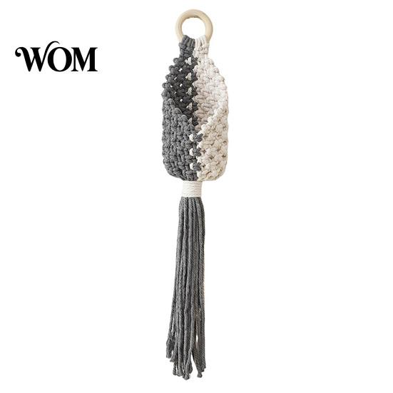 Eleganter Hängepflanzenhalter, geflochtener Hängekorb, Boho Pflanzenhänger mit Quasten, ohne Bohren geknüpfter Baumwollseil für Zimmerpflanzen