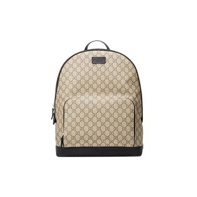 Presbyopie Logo Canvas und Leder Schultasche Rucksack Herren Ebenholz/Schwarz #Klassische Empfehlung#