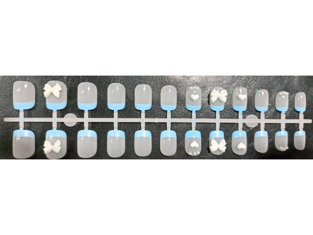 Blush Peach Nude Student Press-On Nails - Solid Color, Simple Ice Transparent Tips