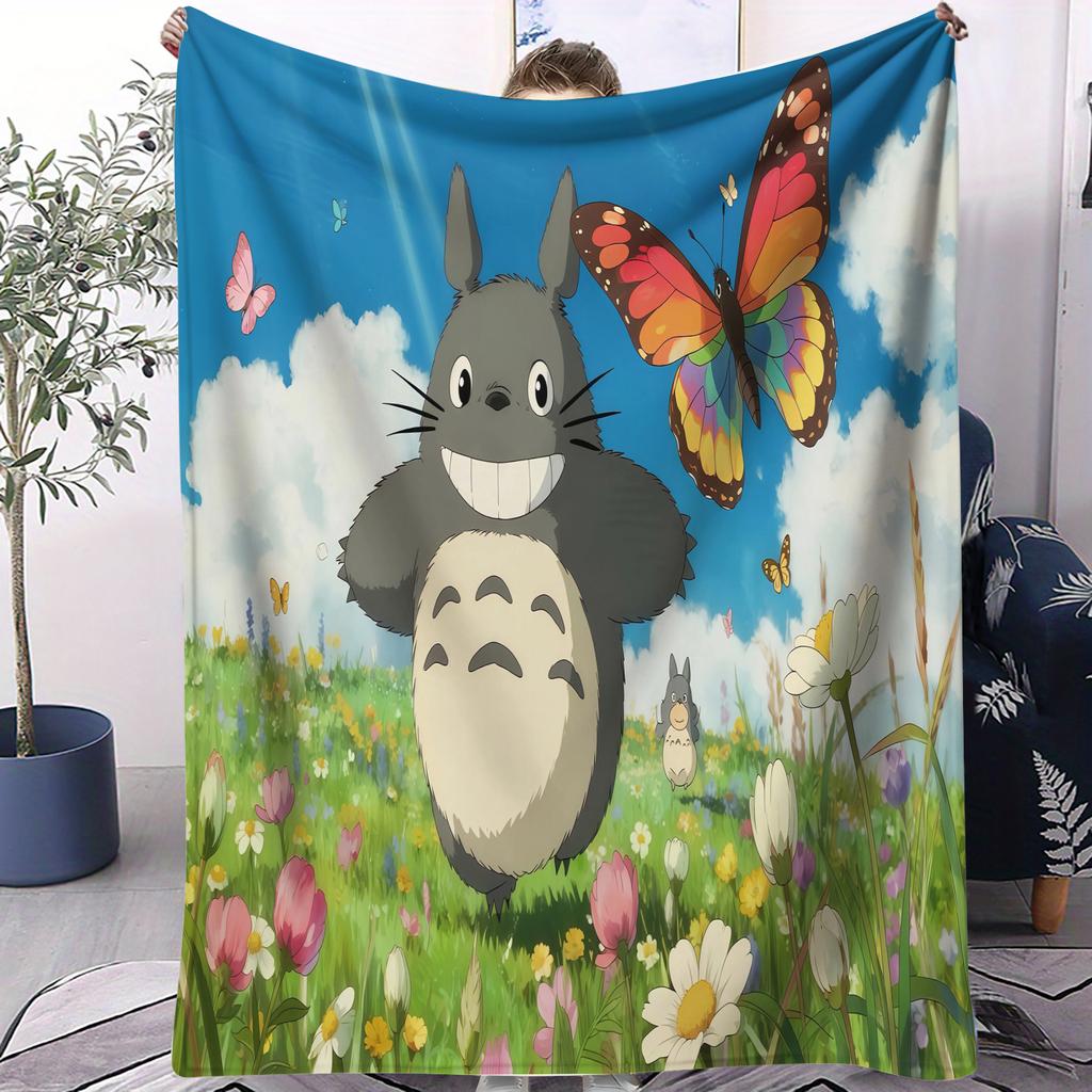 1PC Japan Classic Cartoon Anime Blanket For Office Travel Comfort Leisure Camp Travel Multifunctional Universal Blanket Fan Gift