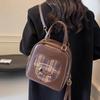 Retro Dachshund Dog Shoulder Bag, Korean Check Backpack, Large Capacity Student Briefcase