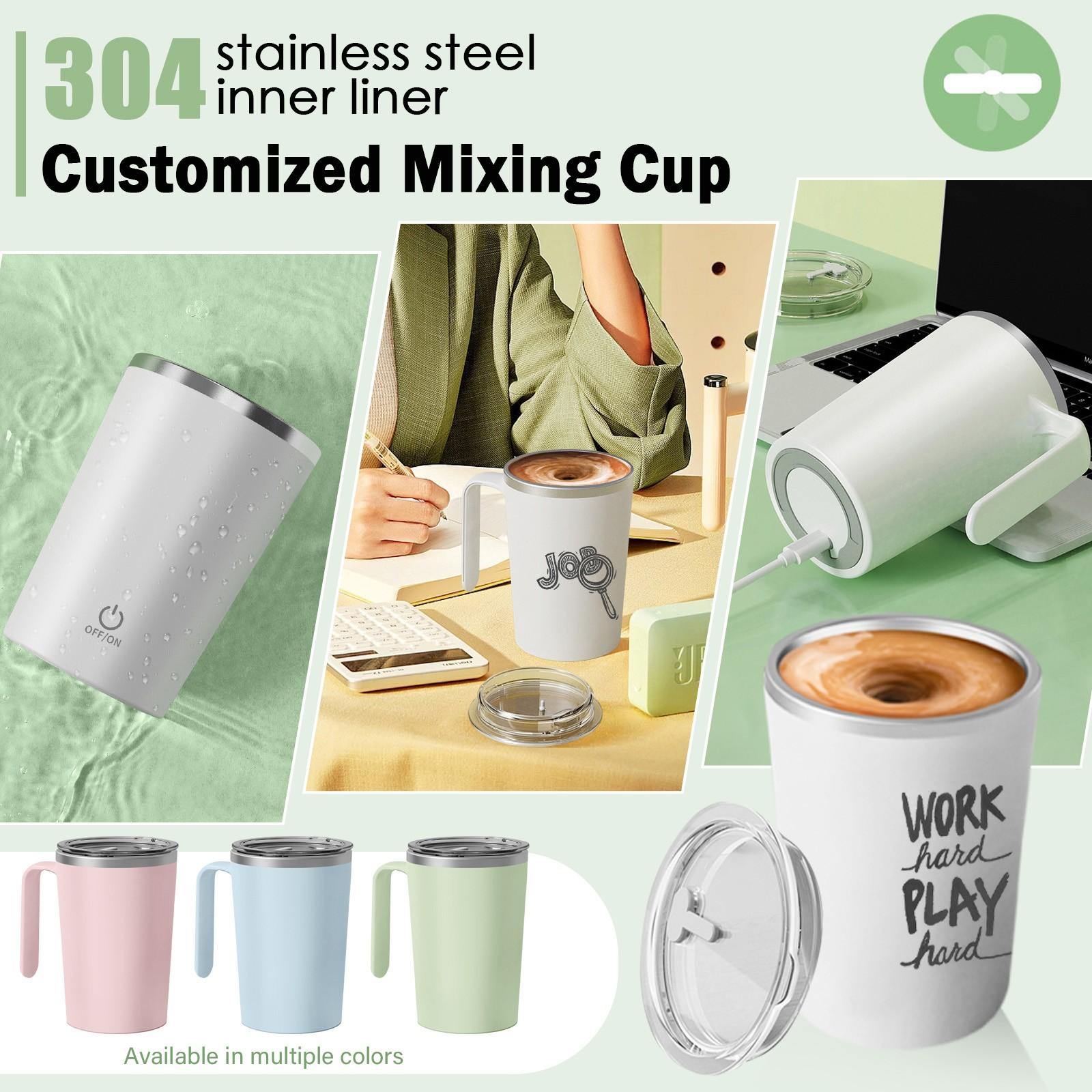 

Personalized Custom Stirring Coffee Cup Double-layer Insulated Water Cup With Handle One Size білий