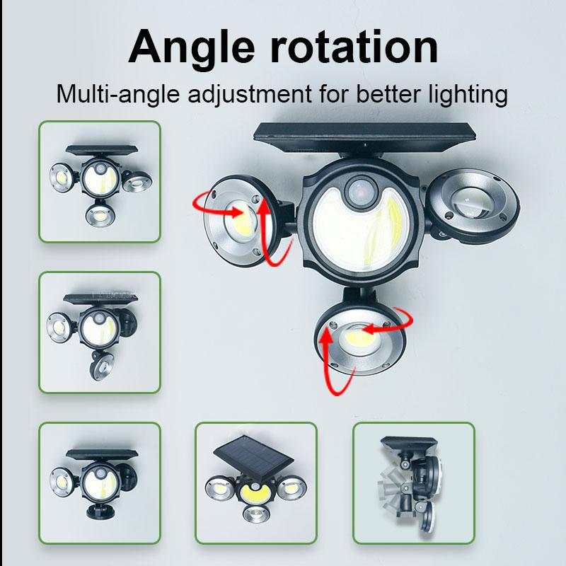 Multi-functional Solar Lamp Powerful 104 COB Ground Lamp Smart Sensor Wall Lamp Adjustable Light Waterproof Lantern